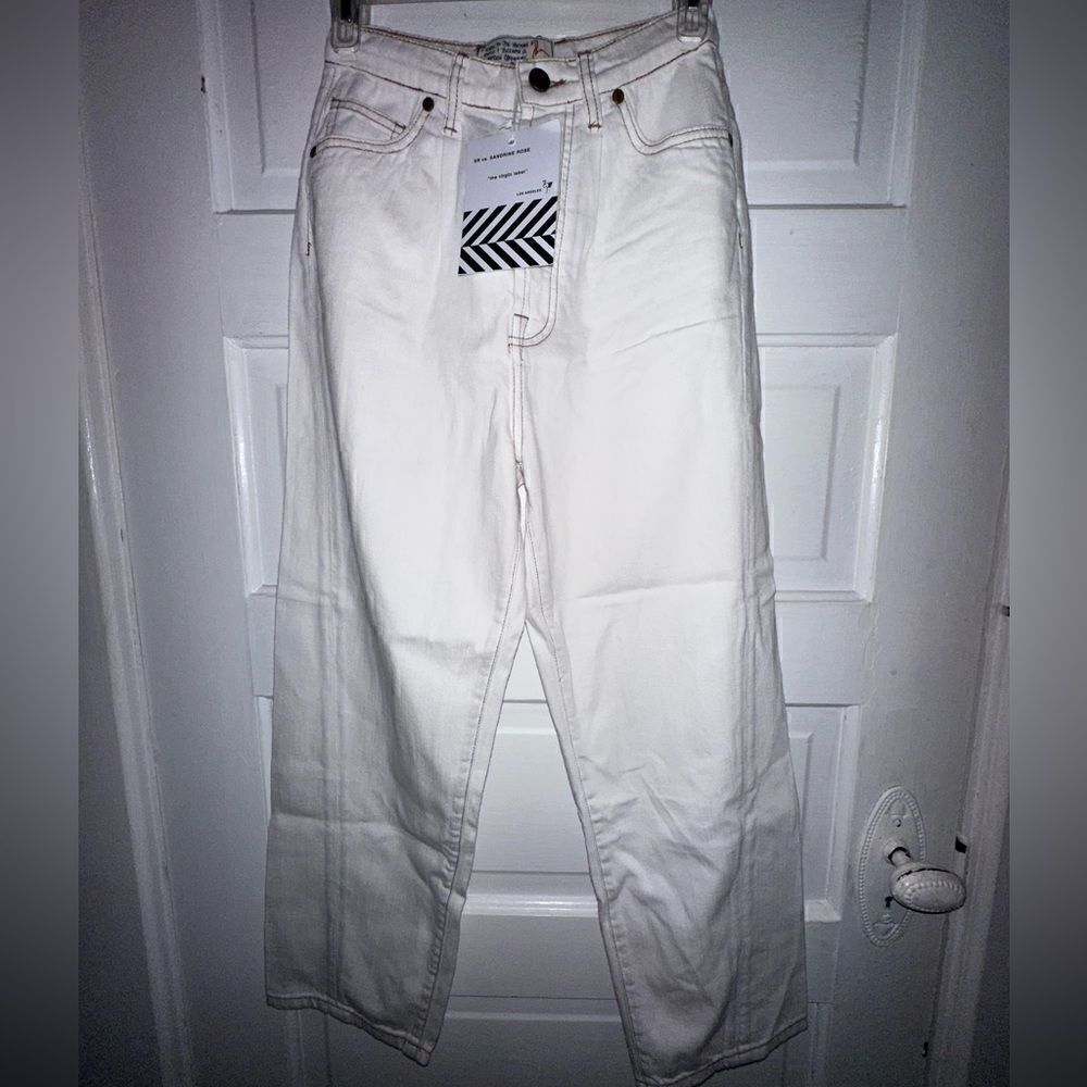 NWTs Sandrine Rose x Free People The Fred High Rise Buckle Pants Size 24